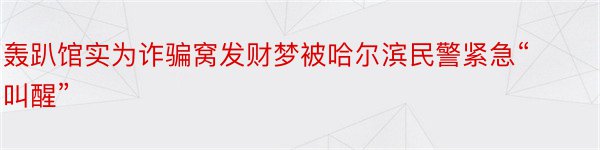 轰趴馆实为诈骗窝发财梦被哈尔滨民警紧急“叫醒”