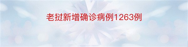 老挝新增确诊病例1263例