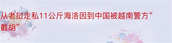 从老挝走私11公斤海洛因到中国被越南警方“截胡”