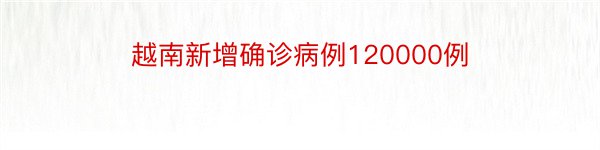 越南新增确诊病例120000例