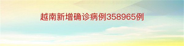 越南新增确诊病例358965例