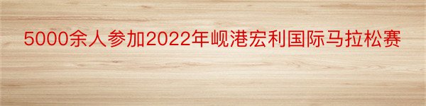 5000余人参加2022年岘港宏利国际马拉松赛