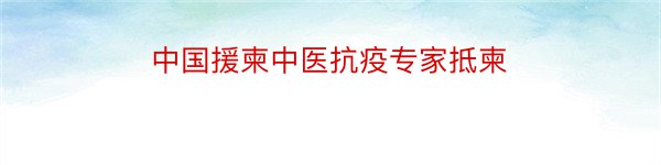 中国援柬中医抗疫专家抵柬