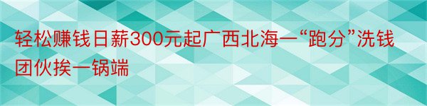 轻松赚钱日薪300元起广西北海一“跑分”洗钱团伙挨一锅端