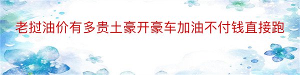 老挝油价有多贵土豪开豪车加油不付钱直接跑